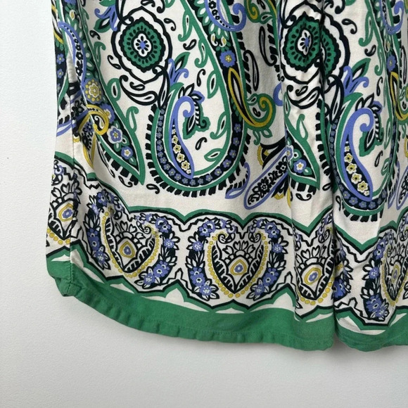 Haute Hippie Pants Size XL Wide Leg Paisley Green Maximalist Dopamine Boho - Picture 5 of 9